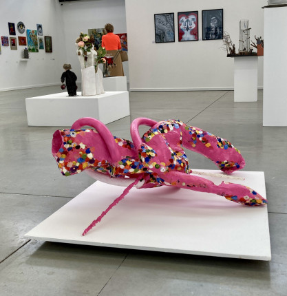 Papier maché acryl sculpture